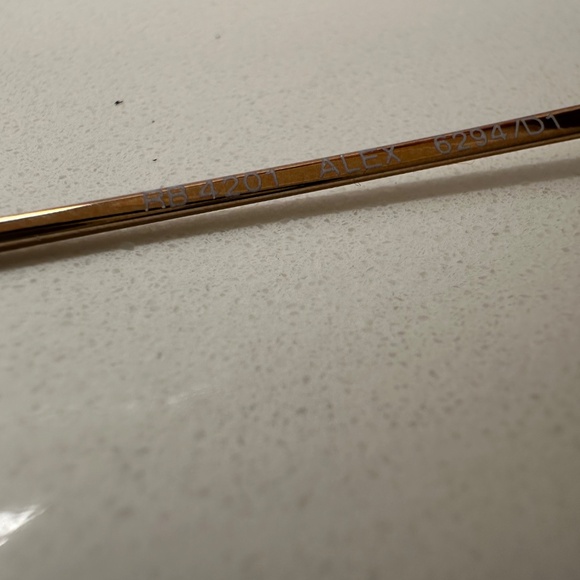 Ray Ban Dark Violet/Blue Alex Aviator Sunglasses - Picture 5 of 6